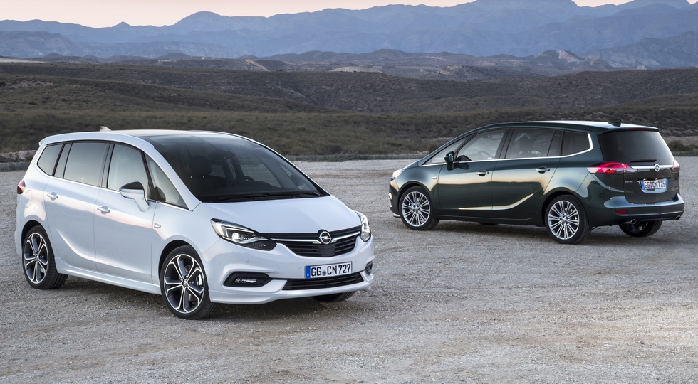 Фотография к новости Дизайн обновленной Zafira «причесали» под остальные модели Opel